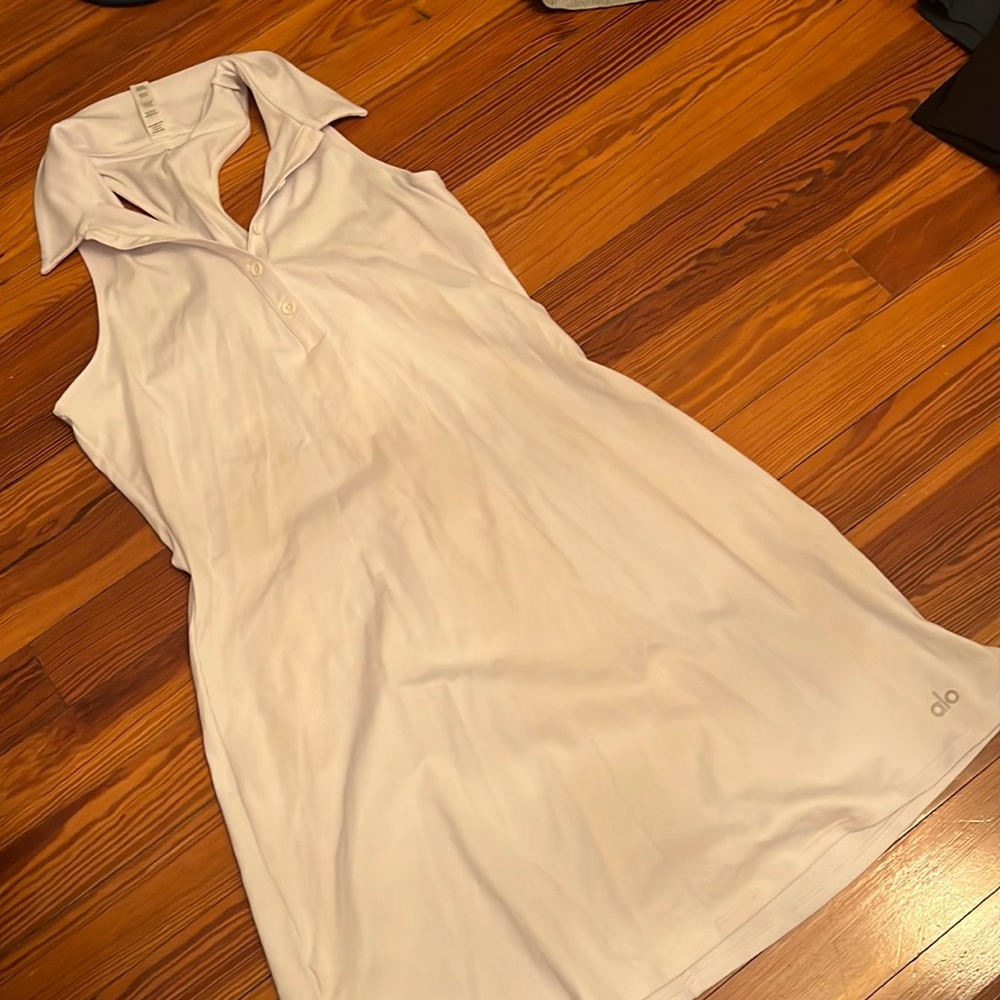 NWOT Alo charmed tennis dress white
